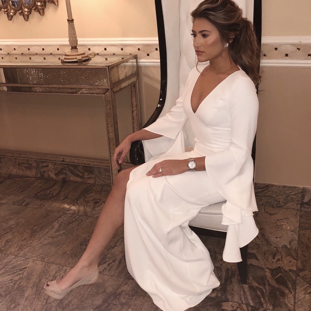 Halston Heritage White Gown